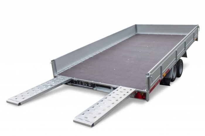 REMORQUE PORTE-VOITURE ALUMINIUM, 2 ESSIEUX, 2,7T – Image 1