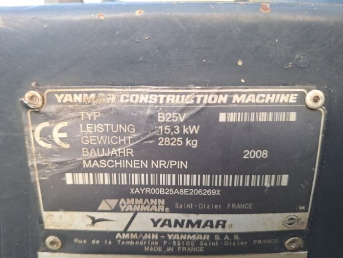 Mini-pelle Yanmar B25V, 2008, 2,7T – Image 8