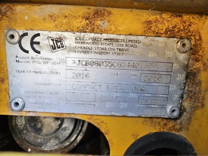 Mini-pelle JCB 8035 ZTS – 2016 – 3,5T – Image 8